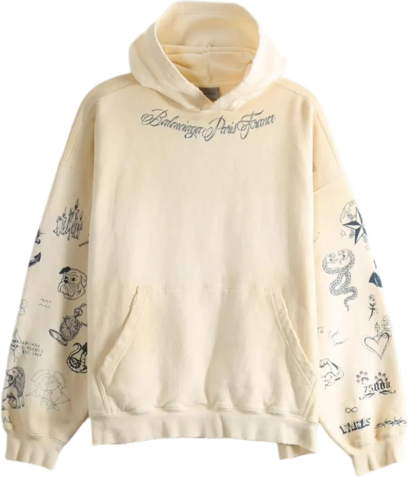 Balenciaga tattoo hoodie